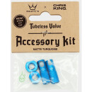 Peatys x Chris King Tubeless Valves Accessory Kit, Turquoise