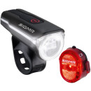 Sigma lamp Aura 60 / taillight Nugget 2 USB set, 17750, 60 lux, USB charging cable included.