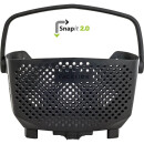 Racktime luggage carrier basket Bask-it 2.0 Edge, Snap-it 2, black, 43 x 24 x 29cm, with adapter
