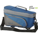 Sacoche de porte-bagages Racktime Talis Plus 2.0, Snap-it 2, bleu/gris, 38 x 26 x 25cm, avec adaptateur