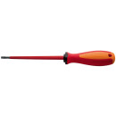 Unior screwdriver for slotted screws with 3-component handle, 0.4X2.5X75
