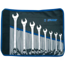 Unior combination wrench set, short version in roll-up...