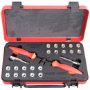 Unior repair set for pedal thread consisting of cutting iron and inserts,