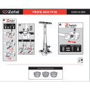 Zéfal floor pump Profile Max FP30 Z-Switch, red, Multivalve, 11 bar/160 PSI