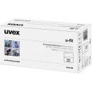 Uvex disposable protective glove U-Fit S, size 07, box of 100 pairs, nitrile, light blue