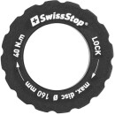 SwissStop Centerlock Lockring Road, aluminum, black, 2.15mm, up to 160mm