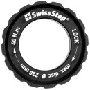 SwissStop centrelock lockring MTB, alluminio, nero, 3,74mm, fino a 220mm