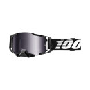 Ride 100% Goggles Armega Black, silver mirrored lens