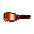 Ride 100% Goggles Racecraft 2 Red, lens red mirrored