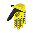 Gants Ride 100% Airmatic jaune fluo/noir XXL