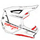 100% Aircraft 2 Helm red/white XL 61-62cm