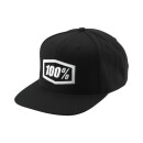 100% Icon Snapback Hat black