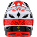 Troy Lee Designs D4 Composite Helmet w/Mips XL, Team Sram White/Glo Red