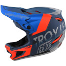 Troy Lee Designs D4 Composite Helmet w/Mips XL, Qualifier Slate/Red