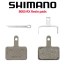 Paire de plaquettes de frein Shimano B05S-RX en résine avec ressort et clip