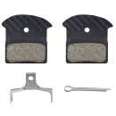 Shimano brake pads J05A resin with plates with spring and clip blister