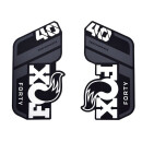 FOX Decal 21 40 P-S Gray Logo mat black Fork