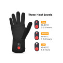 SAVIOR heated finger glove liner unisex Black M