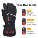 SAVIOR heated finger glove winter sports SHGS66B Unisex Black M
