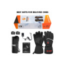SAVIOR heated finger glove winter sports SHGS66B Unisex Black S
