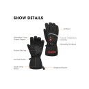 SAVIOR heated finger glove winter sports SHGS66B Unisex Black XS