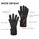 SAVIOR heated finger glove winter sports SHGS88B Unisex Black L