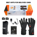 SAVIOR heated finger glove winter sports SHGS88B Unisex Black XXL