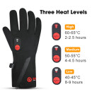 SAVIOR heated finger glove winter sports SHGS88B Unisex Black XXL