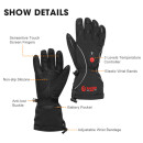 SAVIOR heated finger glove Wintersport SW08 Lady Black L