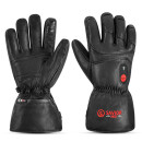 SAVIOR heated finger glove leather unisex Black L