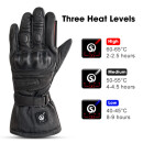 SAVIOR heated finger glove motorcycle unisex Black L