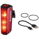 Sigma Rücklicht Blaze Flash mit Bremslichtfunktion, 15110, inklusive USB-Ladekabel, Clip Halterung