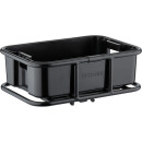 Racktime carrier box Boxit small, black, 45.5 x 13 x 28.5 cm, with Snap-it adapter