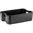 Racktime box Boxit piccolo, nero, 45,5 x 13 x 28,5 cm, con adattatore Snap-it