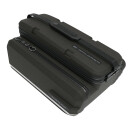 Topeak E-Xplorer TrunkBag luggage carrier bag, fold-out, 26 liters, black for Topeak MTX QuickTrack 2.0, 3M reflector strip and tab for rear light