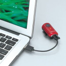 Topeak Mini USB Combo WhiteLite & Redlite USB light set with mini USB charging port, with rubber band