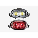 Topeak Headlux Dual USB helmet lamp, black Helmet lamp, 140 lumens front, 10 lumens rear, USB