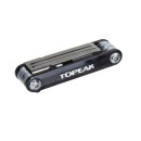 Topeak Tubi 11, miniutensile a 11 funzioni, con attrezzi per la riparazione di pneumatici senza camera daria, senza tappi, senza borsa, nero