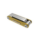 Topeak Tubi 11, mini outil 11 fonctions, avec outils de réparation de pneus tubeless, avec bouchons, avec sac, argenté