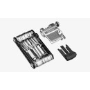 Topeak Mini Tool PT30, 30 funzioni, con rivetto per catena, nero con Power Link Tool e borsa in neoprene