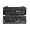 Topeak Torq Stick Pro 4-20 Nm, tool box with torque wrench 4-20Nm incl. mini ratchet wrench,18 tool bits