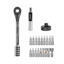 Topeak Torq Stick Pro 4-20 Nm, Werkzeugbox mit Drehmomentschlüssel 4-20Nm inkl. Mini Ratschen Schlüssel,18 Werkzeugbits
