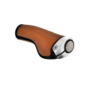 Brooks GP1 leather grips 130/130mm, honey/silver