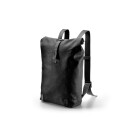 Brooks PICKWICK backpack 26l, black/black medium, roll closure, canvas