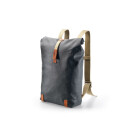 Brooks PICKWICK backpack 26l, grey/honey medium, roll closure, canvas