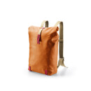 Brooks PICKWICK backpack 26l, goose beak/maroon medium, roll closure, canvas