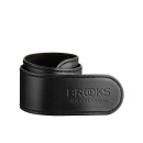 Brooks leather trouser snap band, black