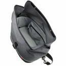 Klick-fix Rackpack City Tasche grau mit Rollverschluss, inkl. RT Adapter 25x25x21cm, bis max 6kg, 8l volumen