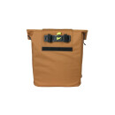Basil CITY SHOPPER, sacoche de vélo, camel brown, système Hook-on, imperméable fermeture à enroulement avec aimant, réflecteurs, 14-16L
