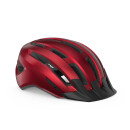 MET Downtown MIPS Casco, rosso, lucido, S/M 52-58